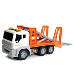 Odťahovacie vozidlo s autom 1:12 - bielo-oranžové